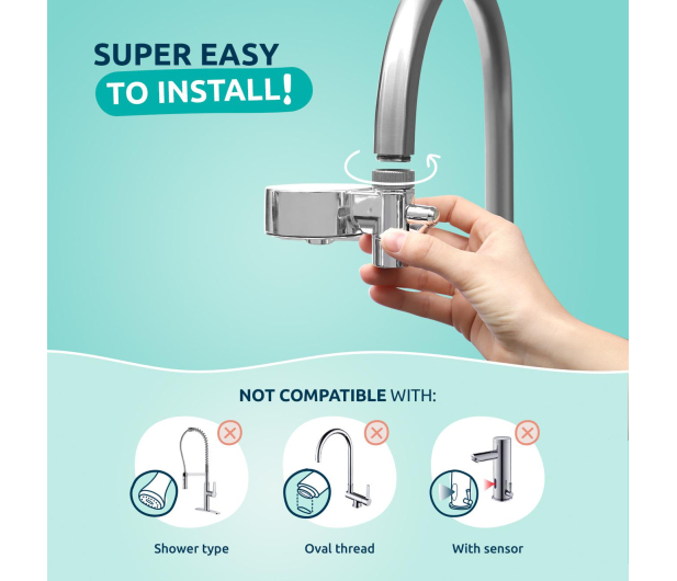 TAPP WATER Filtr do wody na kran EcoPro Compact Chrome - 1440141 - zdjęcie 4